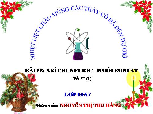 Bài 33. Axit sunfuric - Muối sunfat