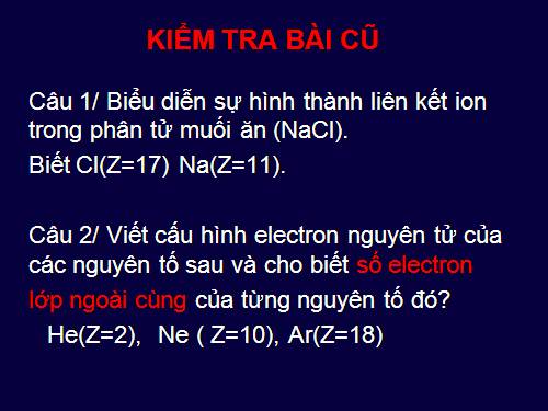 Bài 13. Liên kết cộng hoá trị