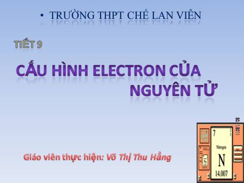 Bài 5. Cấu hình electron nguyên tử