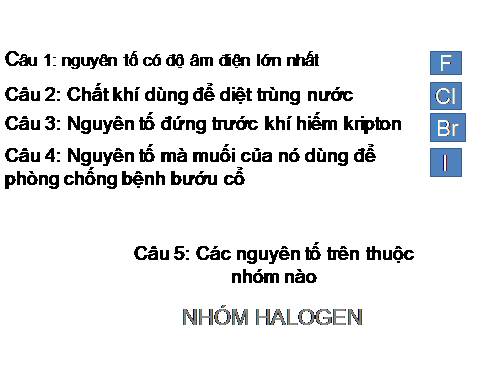 Bài 21. Khái quát về nhóm halogen