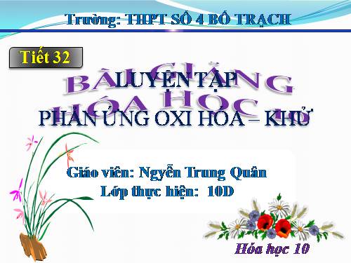 Bài 19. Luyện tập: Phản ứng oxi hoá - khử