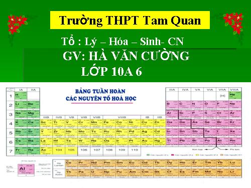 Bài 8. Sự biến đổi tuần hoàn cấu hình electron nguyên tử của các nguyên tố hoá học