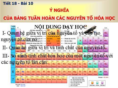 Bài 10. Ý nghĩa của bảng tuần hoàn các nguyên tố hoá học