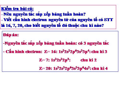 Bài 7. Bảng tuần hoàn các nguyên tố hoá học