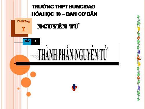 Bài 1. Thành phần nguyên tử