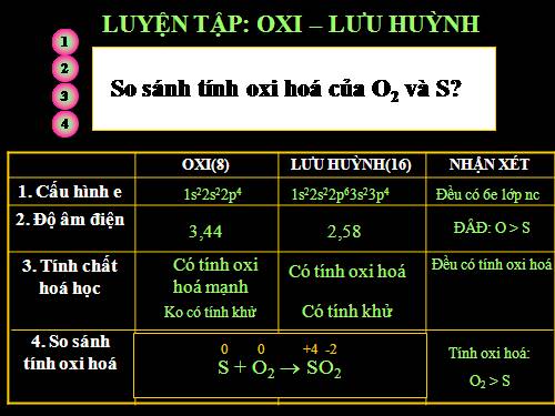 Bài 34. Luyện tập: Oxi và lưu huỳnh