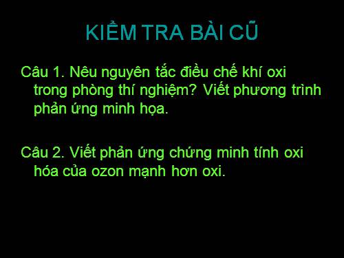 Bài 30. Lưu huỳnh