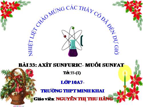 Bài 33. Axit sunfuric - Muối sunfat