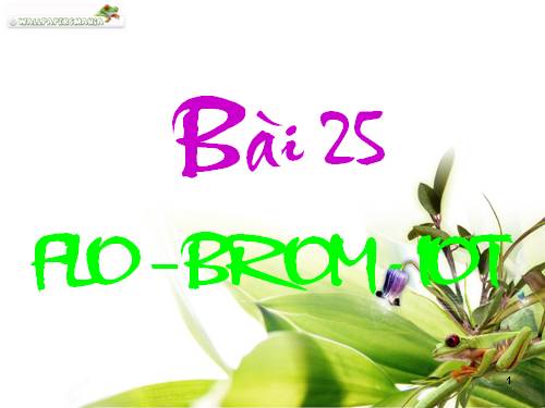 Bài 25. Flo - Brom - lot