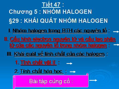 Bài 21. Khái quát về nhóm halogen