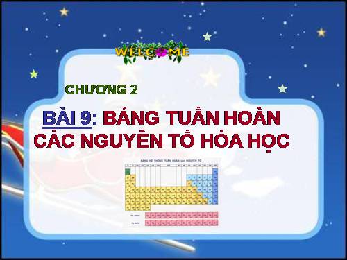 Bài 7. Bảng tuần hoàn các nguyên tố hoá học