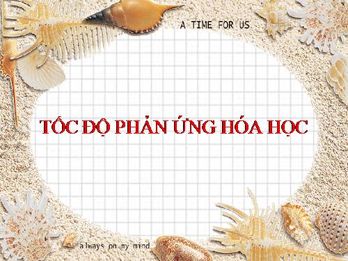 Bài 36. Tốc độ phản ứng hoá học