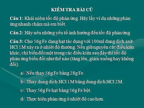 Bài 38. Cân bằng hoá học