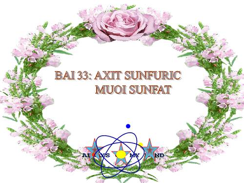 Bài 33. Axit sunfuric - Muối sunfat