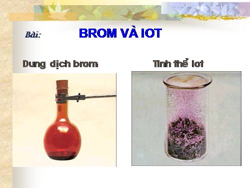 Bài 28. Bài thực hành số 3. Tính chất hoá học của brom và iot