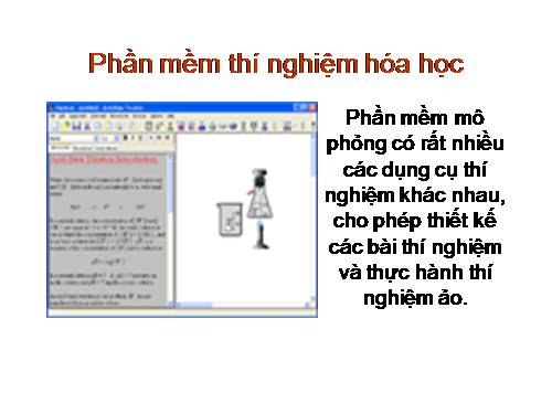 Thiết kế TN Hóa học bằng phần mềm