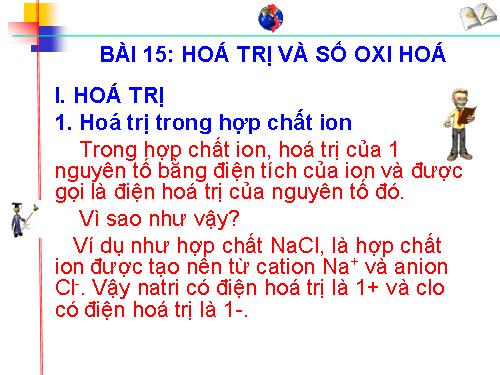 Bài 15. Hoá trị và số oxi hoá