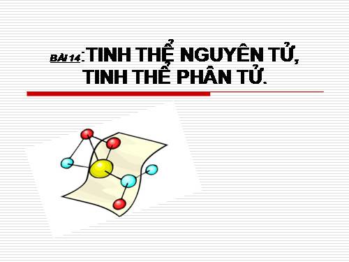 Bài 14. Tinh thể nguyên tử và tinh thể phân tử