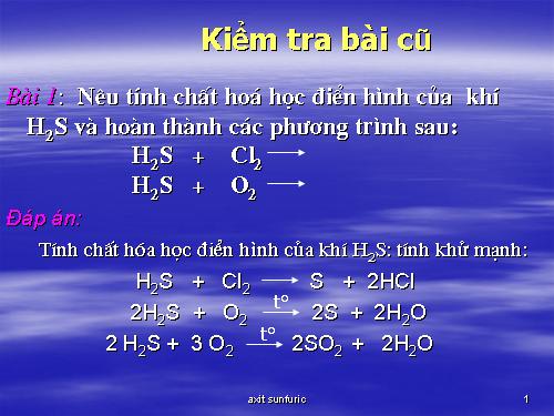 Bài 33. Axit sunfuric - Muối sunfat