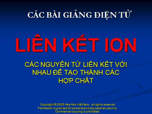 Bài 12. Liên kết ion - Tinh thể ion