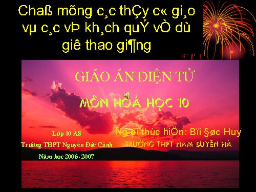 Giáo án điện tử- Hóa 10