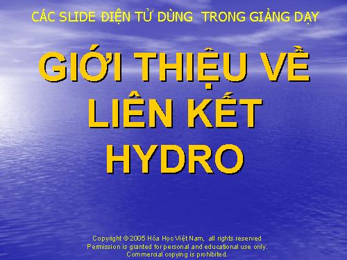 Giới thiệu về liên kết Hidro