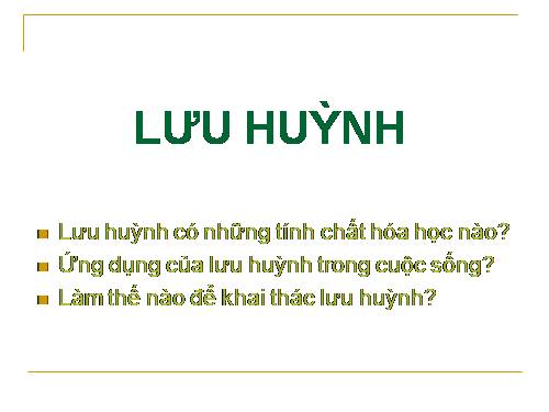 Bài 30. Lưu huỳnh