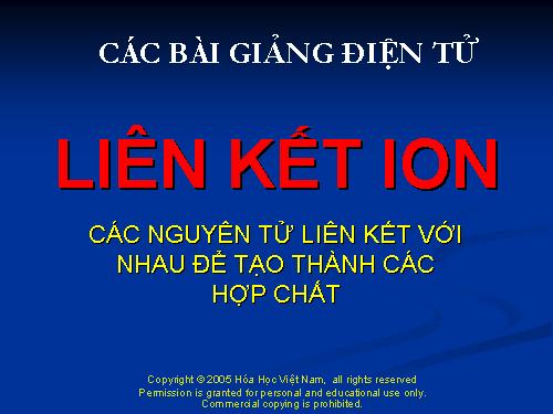 Bài 12. Liên kết ion - Tinh thể ion