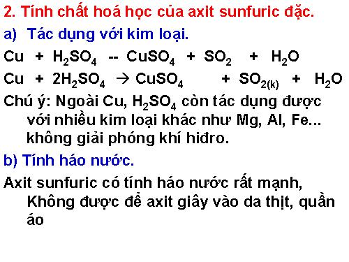 Bài 33. Axit sunfuric - Muối sunfat