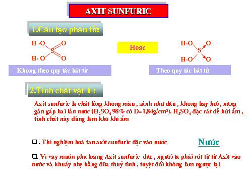 Bài 33. Axit sunfuric - Muối sunfat