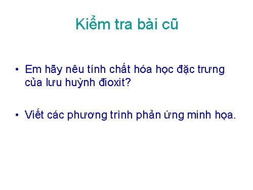 Bài 33. Axit sunfuric - Muối sunfat