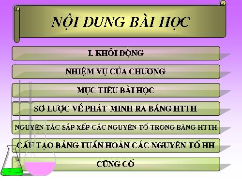 Bài 7. Bảng tuần hoàn các nguyên tố hoá học