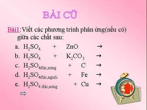 Bài 33. Axit sunfuric - Muối sunfat