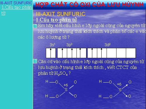 Bài 33. Axit sunfuric - Muối sunfat