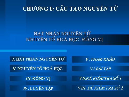 Bài 2. Hạt nhân nguyên tử - Nguyên tố hoá học - Đồng vị