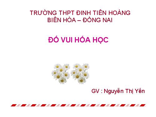 Đó vui hóa học