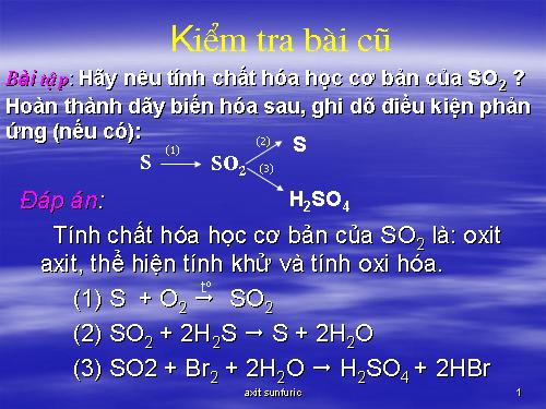 Bài 33. Axit sunfuric - Muối sunfat