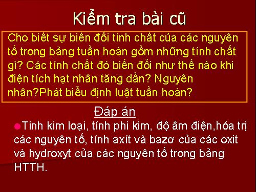 Bài 10. Ý nghĩa của bảng tuần hoàn các nguyên tố hoá học