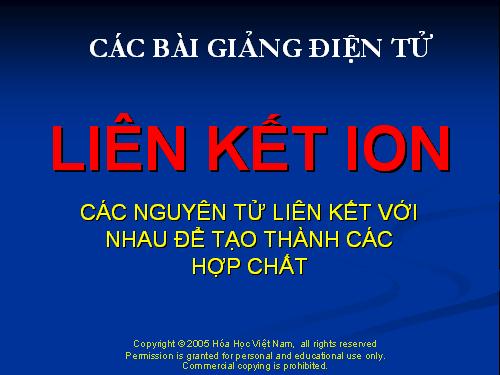 Bài 12. Liên kết ion - Tinh thể ion