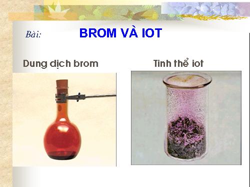 Bài 28. Bài thực hành số 3. Tính chất hoá học của brom và iot