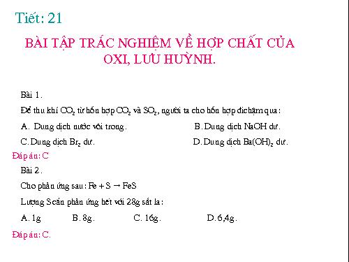 Bai tập trắc nghiệm hay