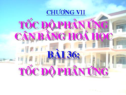 Bài 36. Tốc độ phản ứng hoá học