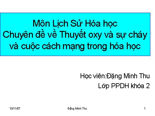 Lịch sử thuyết oxi