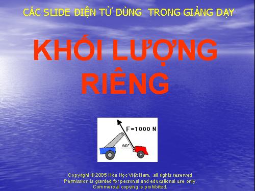 Khoi luong rieng