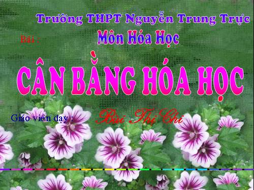 Bài 38. Cân bằng hoá học