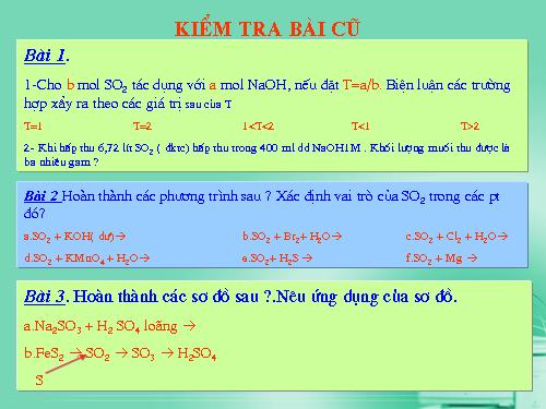 Bài 35. Bài thực hành số 5. Tính chất các hợp chất của lưu huỳnh