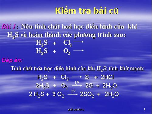 Bài 33. Axit sunfuric - Muối sunfat