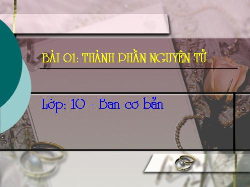 Bài 1. Thành phần nguyên tử