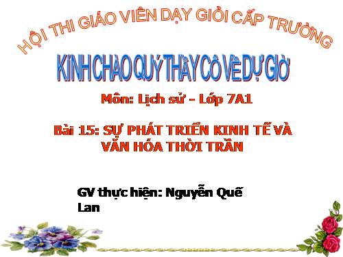 Bài 15. Sự phát triển kinh tế và văn hoá thời Trần