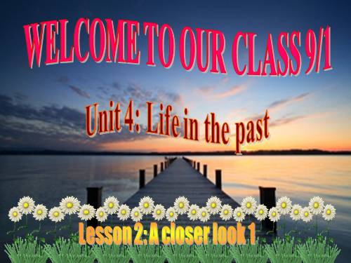 Tiếng Anh 9 (Sách mới). Unit 4. Life in the past. Lesson 2. A closer look 1